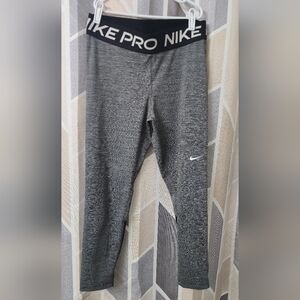 Nike Pro Black and Gray Leggings